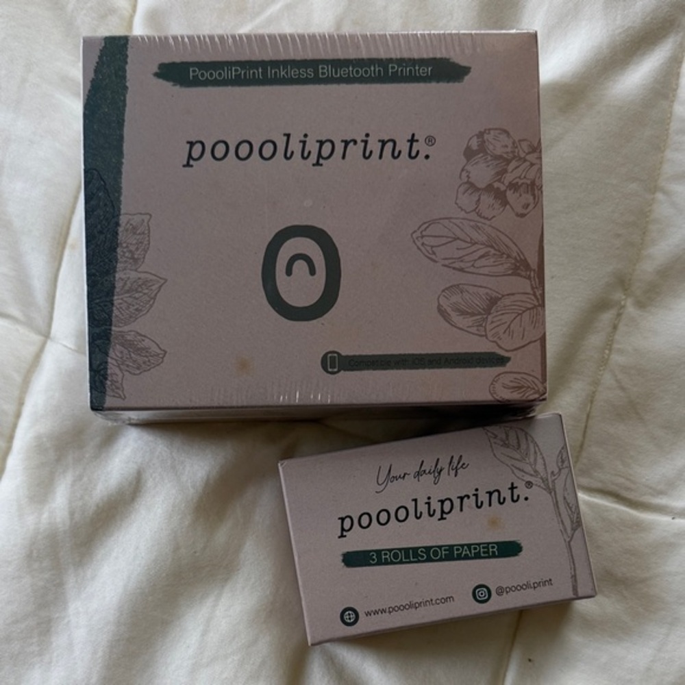 poooliprint Inkless Bluetooth Printer + Paper - Dusty Rose
